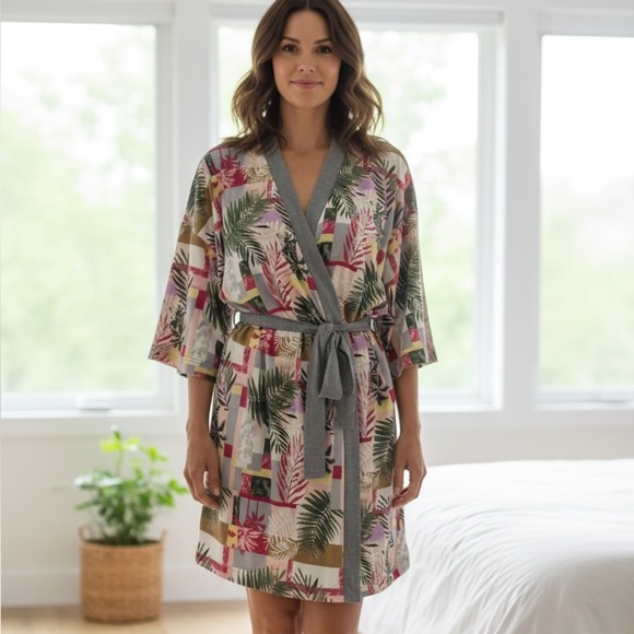 Mexx Other - MEXX (XL) Tropical Floral Robe Soft Loungewear Soft Stretch Cozy Oversize NEW
